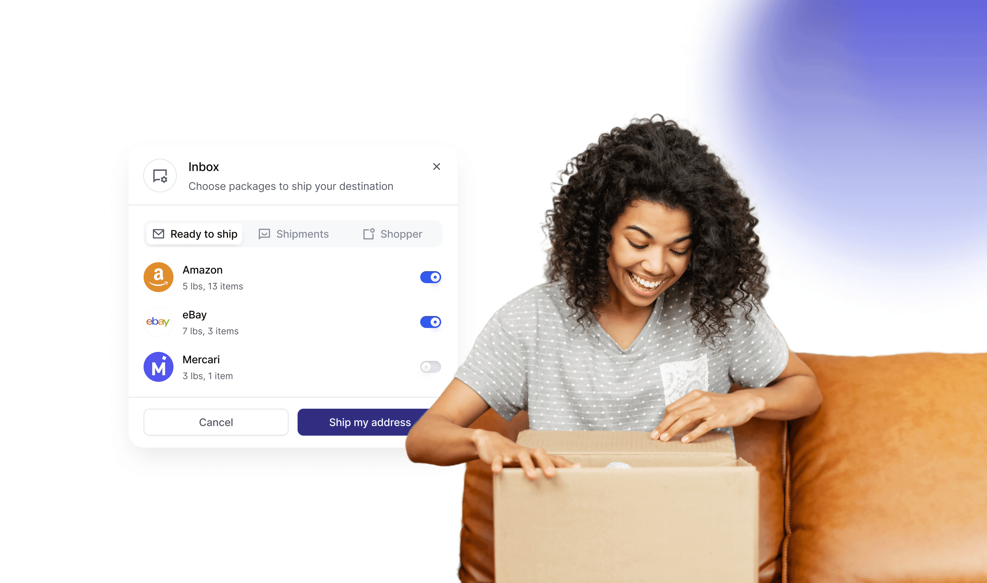 Package consolidation visualization